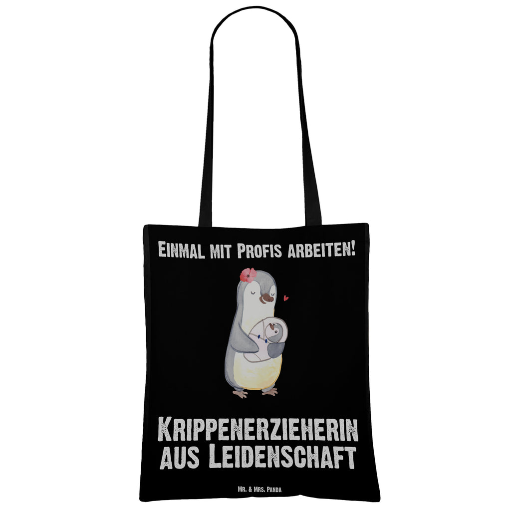 Tragetasche Krippenerzieherin aus Leidenschaft Beuteltasche, Beutel, Einkaufstasche, Jutebeutel, Stoffbeutel, Beruf, Ausbildung, Jubiläum, Abschied, Rente, Kollege, Kollegin, Geschenk, Schenken, Arbeitskollege, Mitarbeiter, Firma, Danke, Dankeschön, Krippenerzieherin, Kindertagesstätte, KITA, Eröffnung, Erzieherin, Pädagogin