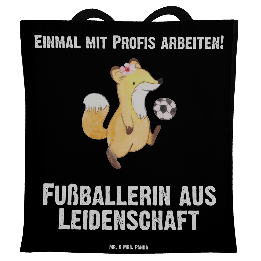 Tragetasche Fußballerin aus Leidenschaft Beuteltasche, Beutel, Einkaufstasche, Jutebeutel, Stoffbeutel, Beruf, Ausbildung, Jubiläum, Abschied, Rente, Kollege, Kollegin, Geschenk, Schenken, Arbeitskollege, Mitarbeiter, Firma, Danke, Dankeschön, Fußballerin, Fußballspielerin, Profi Fußballerin, Fußballspiel, Glücksbringer