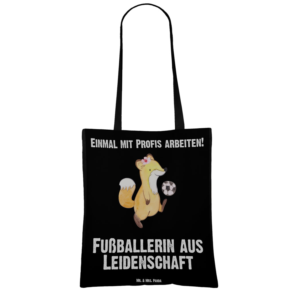 Tragetasche Fußballerin aus Leidenschaft Beuteltasche, Beutel, Einkaufstasche, Jutebeutel, Stoffbeutel, Beruf, Ausbildung, Jubiläum, Abschied, Rente, Kollege, Kollegin, Geschenk, Schenken, Arbeitskollege, Mitarbeiter, Firma, Danke, Dankeschön, Fußballerin, Fußballspielerin, Profi Fußballerin, Fußballspiel, Glücksbringer