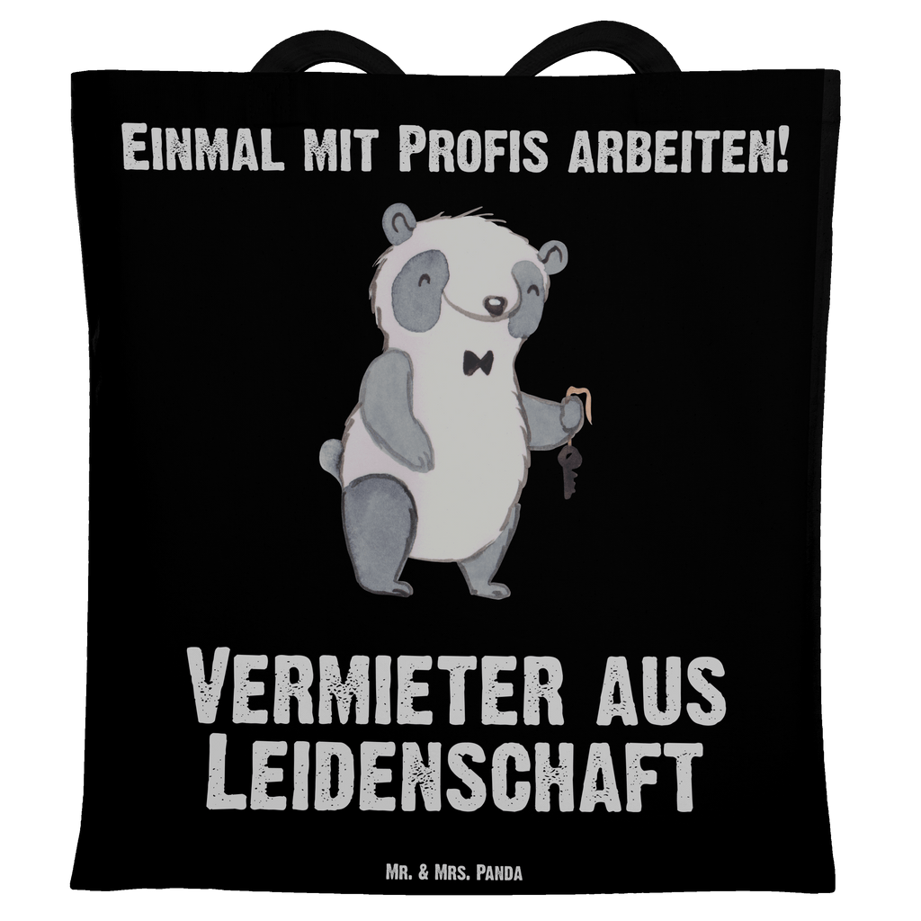 Tragetasche Vermieter aus Leidenschaft Beuteltasche, Beutel, Einkaufstasche, Jutebeutel, Stoffbeutel, Beruf, Ausbildung, Jubiläum, Abschied, Rente, Kollege, Kollegin, Geschenk, Schenken, Arbeitskollege, Mitarbeiter, Firma, Danke, Dankeschön