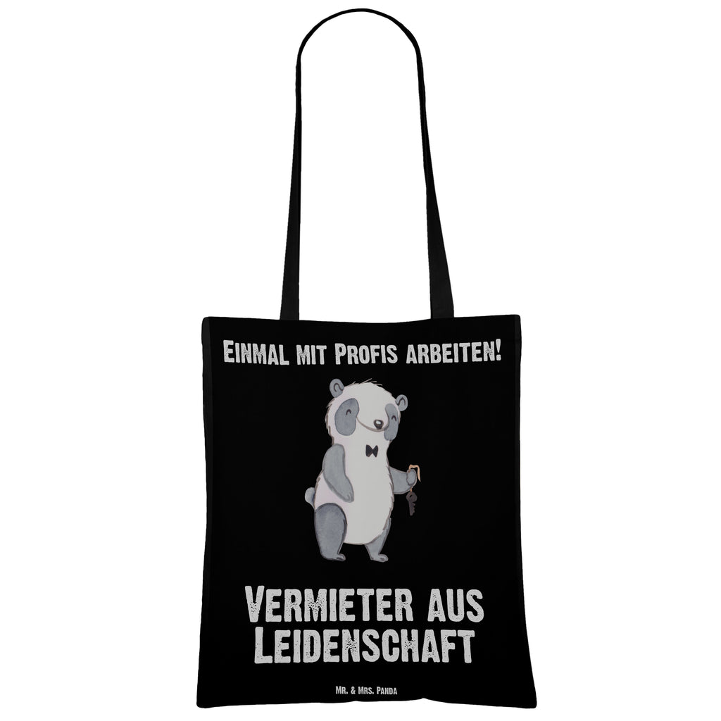 Tragetasche Vermieter aus Leidenschaft Beuteltasche, Beutel, Einkaufstasche, Jutebeutel, Stoffbeutel, Beruf, Ausbildung, Jubiläum, Abschied, Rente, Kollege, Kollegin, Geschenk, Schenken, Arbeitskollege, Mitarbeiter, Firma, Danke, Dankeschön