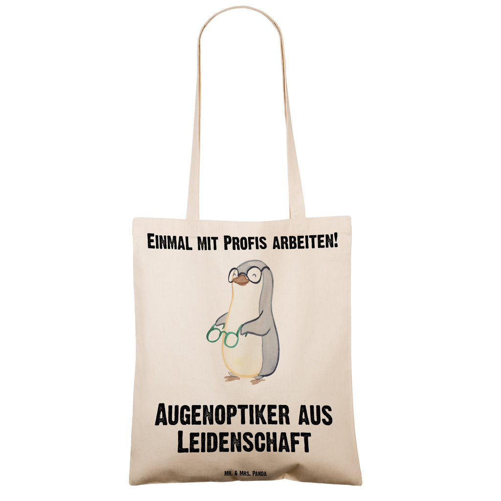 Tragetasche Augenoptiker aus Leidenschaft Beuteltasche, Beutel, Einkaufstasche, Jutebeutel, Stoffbeutel, Beruf, Ausbildung, Jubiläum, Abschied, Rente, Kollege, Kollegin, Geschenk, Schenken, Arbeitskollege, Mitarbeiter, Firma, Danke, Dankeschön, Augenoptiker, Optiker, Augenarzt, Optometrist, Brillenverkäufer, Brillengeschäft, Eröffnung