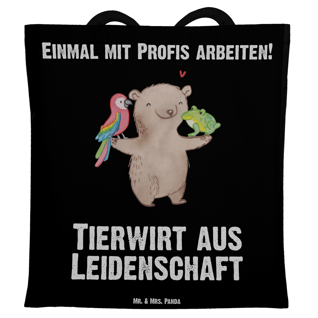 Tragetasche Tierwirt aus Leidenschaft Beuteltasche, Beutel, Einkaufstasche, Jutebeutel, Stoffbeutel, Beruf, Ausbildung, Jubiläum, Abschied, Rente, Kollege, Kollegin, Geschenk, Schenken, Arbeitskollege, Mitarbeiter, Firma, Danke, Dankeschön, Landwirt; Bauer, Tierwirt, Agronom, Farmer, Bauernhof