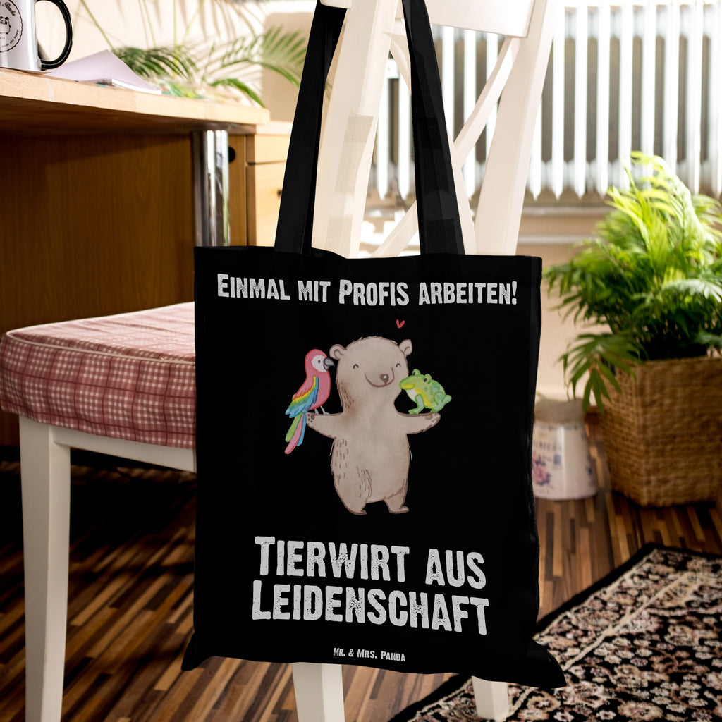 Tragetasche Tierwirt aus Leidenschaft Beuteltasche, Beutel, Einkaufstasche, Jutebeutel, Stoffbeutel, Beruf, Ausbildung, Jubiläum, Abschied, Rente, Kollege, Kollegin, Geschenk, Schenken, Arbeitskollege, Mitarbeiter, Firma, Danke, Dankeschön, Landwirt; Bauer, Tierwirt, Agronom, Farmer, Bauernhof