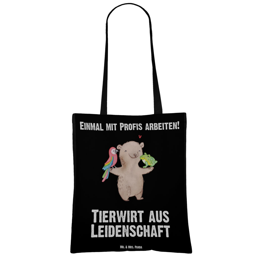 Tragetasche Tierwirt aus Leidenschaft Beuteltasche, Beutel, Einkaufstasche, Jutebeutel, Stoffbeutel, Beruf, Ausbildung, Jubiläum, Abschied, Rente, Kollege, Kollegin, Geschenk, Schenken, Arbeitskollege, Mitarbeiter, Firma, Danke, Dankeschön, Landwirt; Bauer, Tierwirt, Agronom, Farmer, Bauernhof