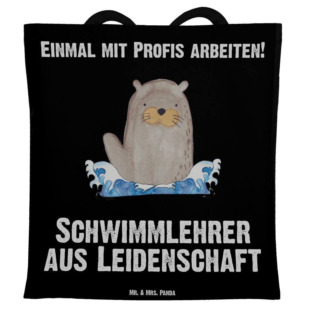 Tragetasche Schwimmlehrer aus Leidenschaft Beuteltasche, Beutel, Einkaufstasche, Jutebeutel, Stoffbeutel, Beruf, Ausbildung, Jubiläum, Abschied, Rente, Kollege, Kollegin, Geschenk, Schenken, Arbeitskollege, Mitarbeiter, Firma, Danke, Dankeschön, Schwimmlehrer, Schwimmbad, Schwimmschule, Schwimmverein, Schwimmkurs