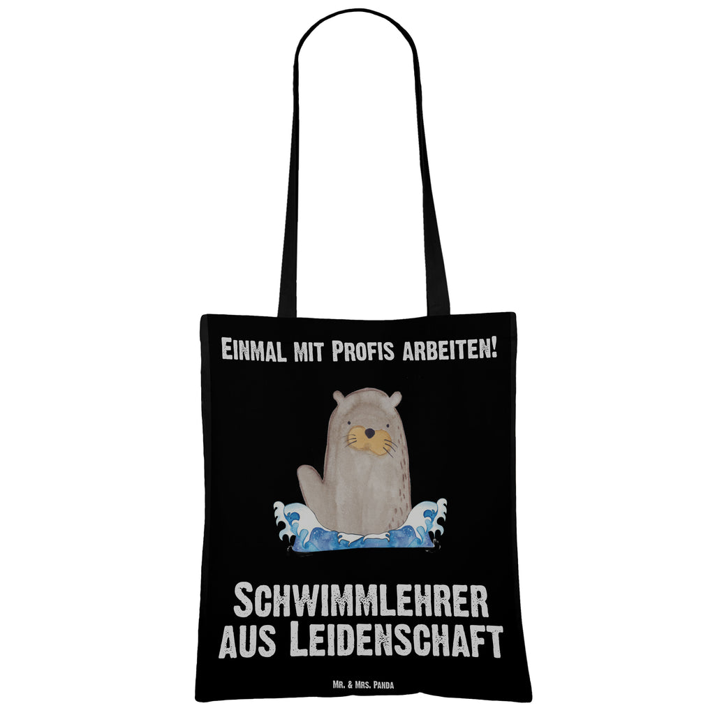 Tragetasche Schwimmlehrer aus Leidenschaft Beuteltasche, Beutel, Einkaufstasche, Jutebeutel, Stoffbeutel, Beruf, Ausbildung, Jubiläum, Abschied, Rente, Kollege, Kollegin, Geschenk, Schenken, Arbeitskollege, Mitarbeiter, Firma, Danke, Dankeschön, Schwimmlehrer, Schwimmbad, Schwimmschule, Schwimmverein, Schwimmkurs