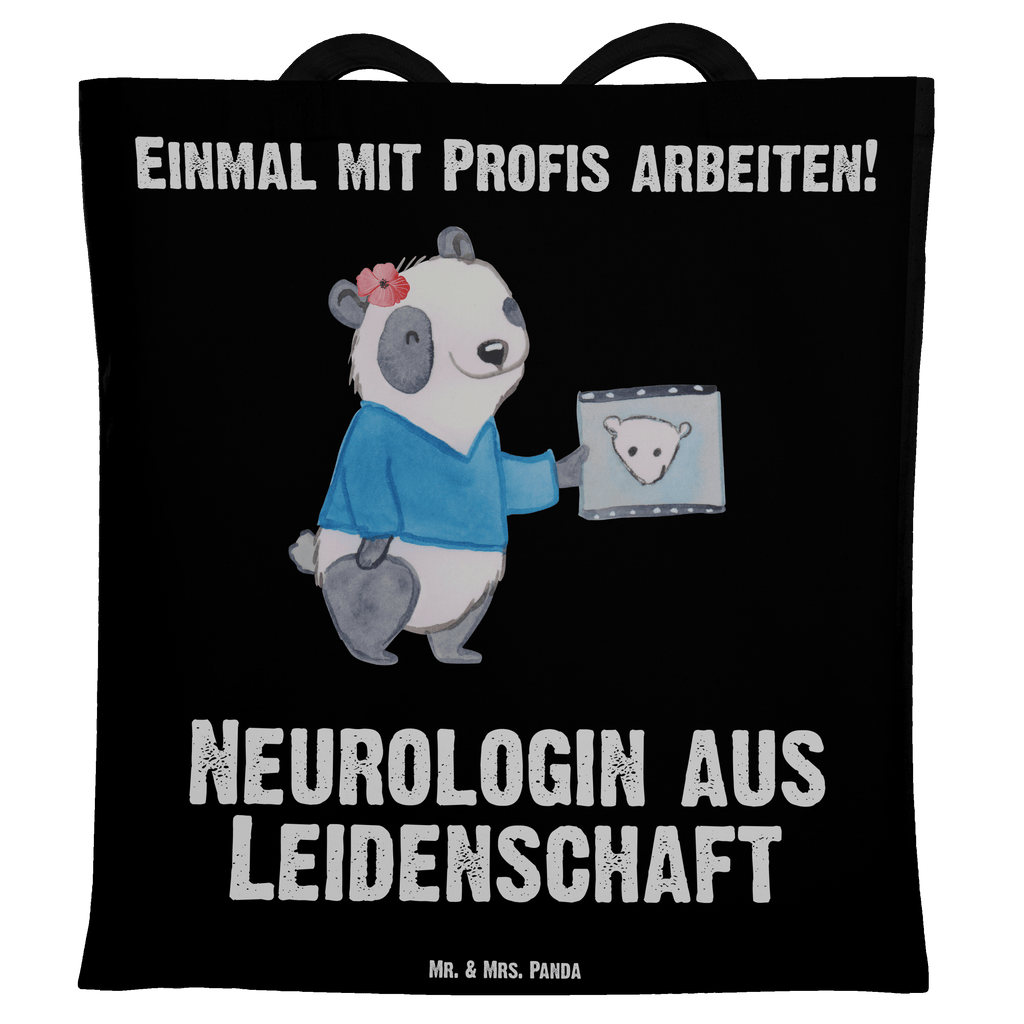 Tragetasche Neurologin aus Leidenschaft Beuteltasche, Beutel, Einkaufstasche, Jutebeutel, Stoffbeutel, Beruf, Ausbildung, Jubiläum, Abschied, Rente, Kollege, Kollegin, Geschenk, Schenken, Arbeitskollege, Mitarbeiter, Firma, Danke, Dankeschön, Neurologin, Neurologie, Mediziner, Medizinstudium