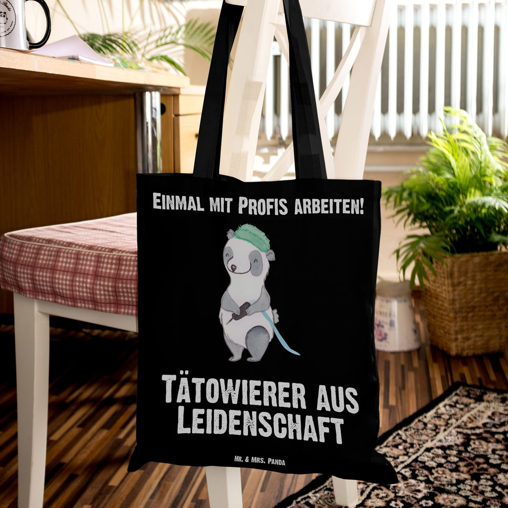 Tragetasche Tätowierer aus Leidenschaft Beuteltasche, Beutel, Einkaufstasche, Jutebeutel, Stoffbeutel, Beruf, Ausbildung, Jubiläum, Abschied, Rente, Kollege, Kollegin, Geschenk, Schenken, Arbeitskollege, Mitarbeiter, Firma, Danke, Dankeschön