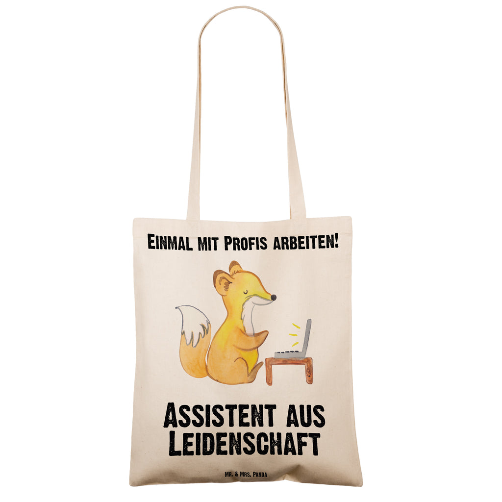 Tragetasche Assistent aus Leidenschaft Beuteltasche, Beutel, Einkaufstasche, Jutebeutel, Stoffbeutel, Beruf, Ausbildung, Jubiläum, Abschied, Rente, Kollege, Kollegin, Geschenk, Schenken, Arbeitskollege, Mitarbeiter, Firma, Danke, Dankeschön