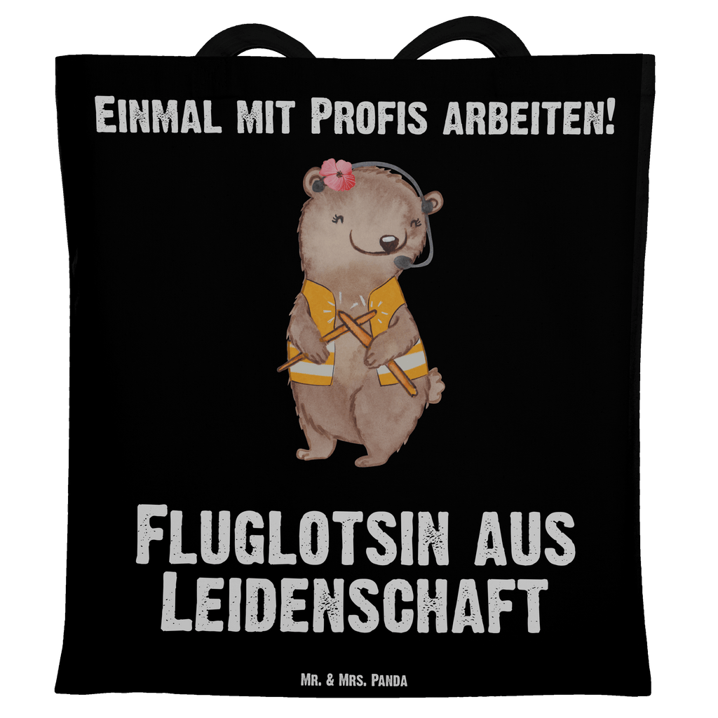 Tragetasche Fluglotsin aus Leidenschaft Beuteltasche, Beutel, Einkaufstasche, Jutebeutel, Stoffbeutel, Beruf, Ausbildung, Jubiläum, Abschied, Rente, Kollege, Kollegin, Geschenk, Schenken, Arbeitskollege, Mitarbeiter, Firma, Danke, Dankeschön, Fluglotsin, Flugverkehrsleiterin, Luftfahrtpersonal, Flugsicherung