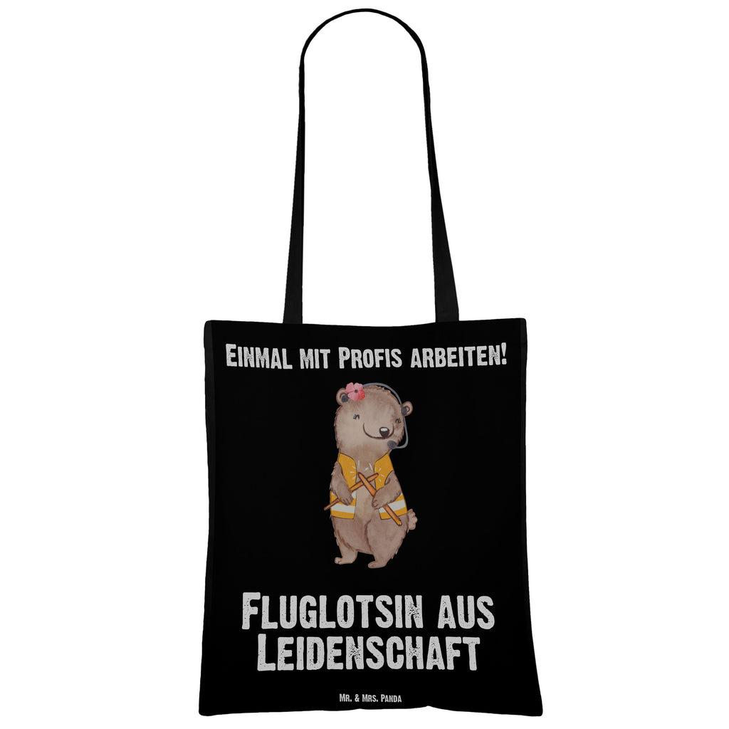 Tragetasche Fluglotsin aus Leidenschaft Beuteltasche, Beutel, Einkaufstasche, Jutebeutel, Stoffbeutel, Beruf, Ausbildung, Jubiläum, Abschied, Rente, Kollege, Kollegin, Geschenk, Schenken, Arbeitskollege, Mitarbeiter, Firma, Danke, Dankeschön, Fluglotsin, Flugverkehrsleiterin, Luftfahrtpersonal, Flugsicherung