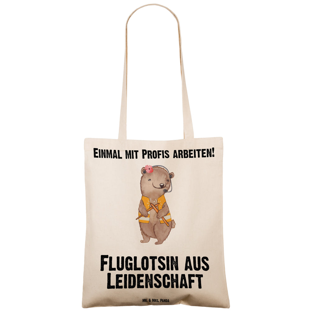 Tragetasche Fluglotsin aus Leidenschaft Beuteltasche, Beutel, Einkaufstasche, Jutebeutel, Stoffbeutel, Beruf, Ausbildung, Jubiläum, Abschied, Rente, Kollege, Kollegin, Geschenk, Schenken, Arbeitskollege, Mitarbeiter, Firma, Danke, Dankeschön, Fluglotsin, Flugverkehrsleiterin, Luftfahrtpersonal, Flugsicherung