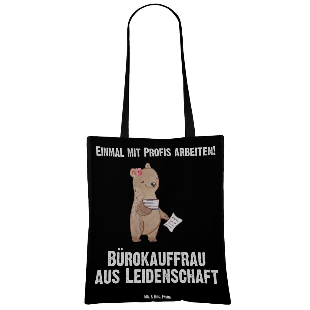 Tragetasche Bürokauffrau aus Leidenschaft Beuteltasche, Beutel, Einkaufstasche, Jutebeutel, Stoffbeutel, Beruf, Ausbildung, Jubiläum, Abschied, Rente, Kollege, Kollegin, Geschenk, Schenken, Arbeitskollege, Mitarbeiter, Firma, Danke, Dankeschön, Bürokauffrau, Kauffrau für Büromanagement