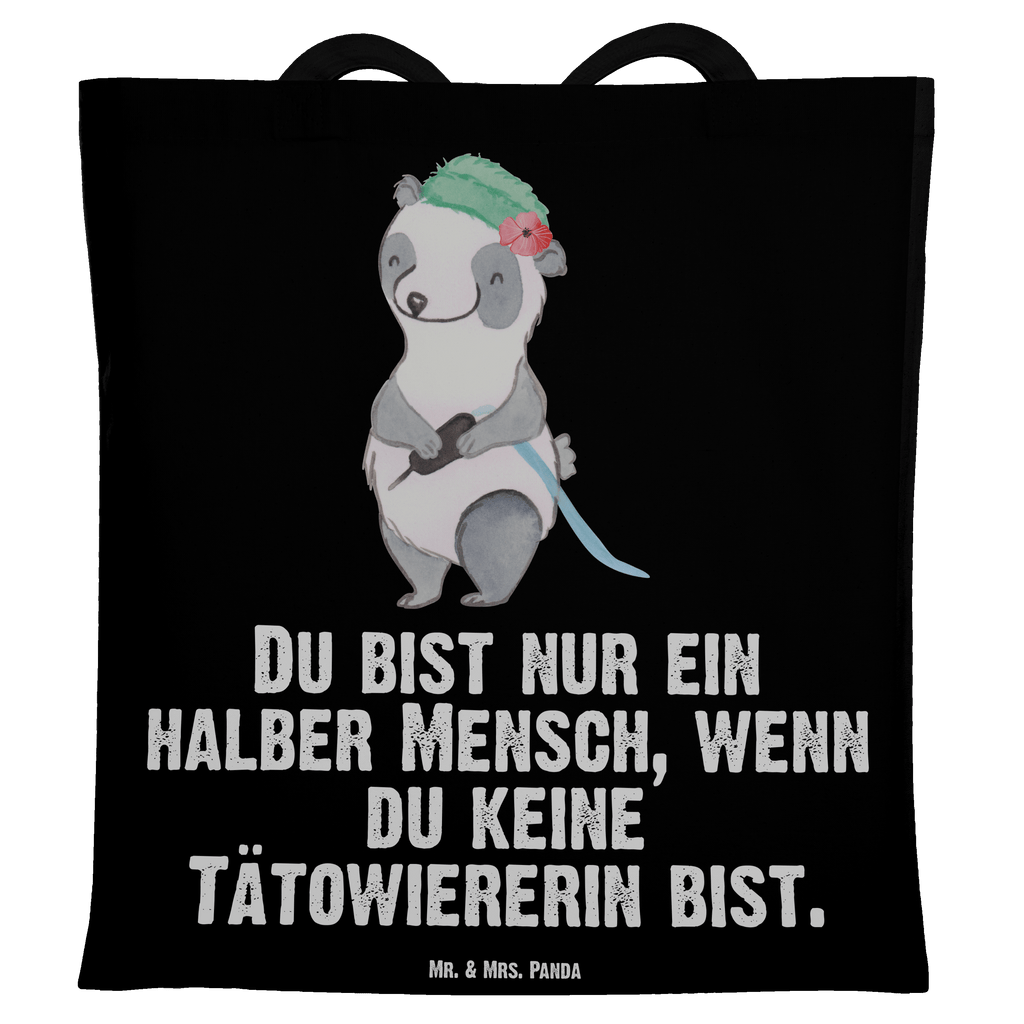 Tragetasche Tätowiererin mit Herz Beuteltasche, Beutel, Einkaufstasche, Jutebeutel, Stoffbeutel, Beruf, Ausbildung, Jubiläum, Abschied, Rente, Kollege, Kollegin, Geschenk, Schenken, Arbeitskollege, Mitarbeiter, Firma, Danke, Dankeschön