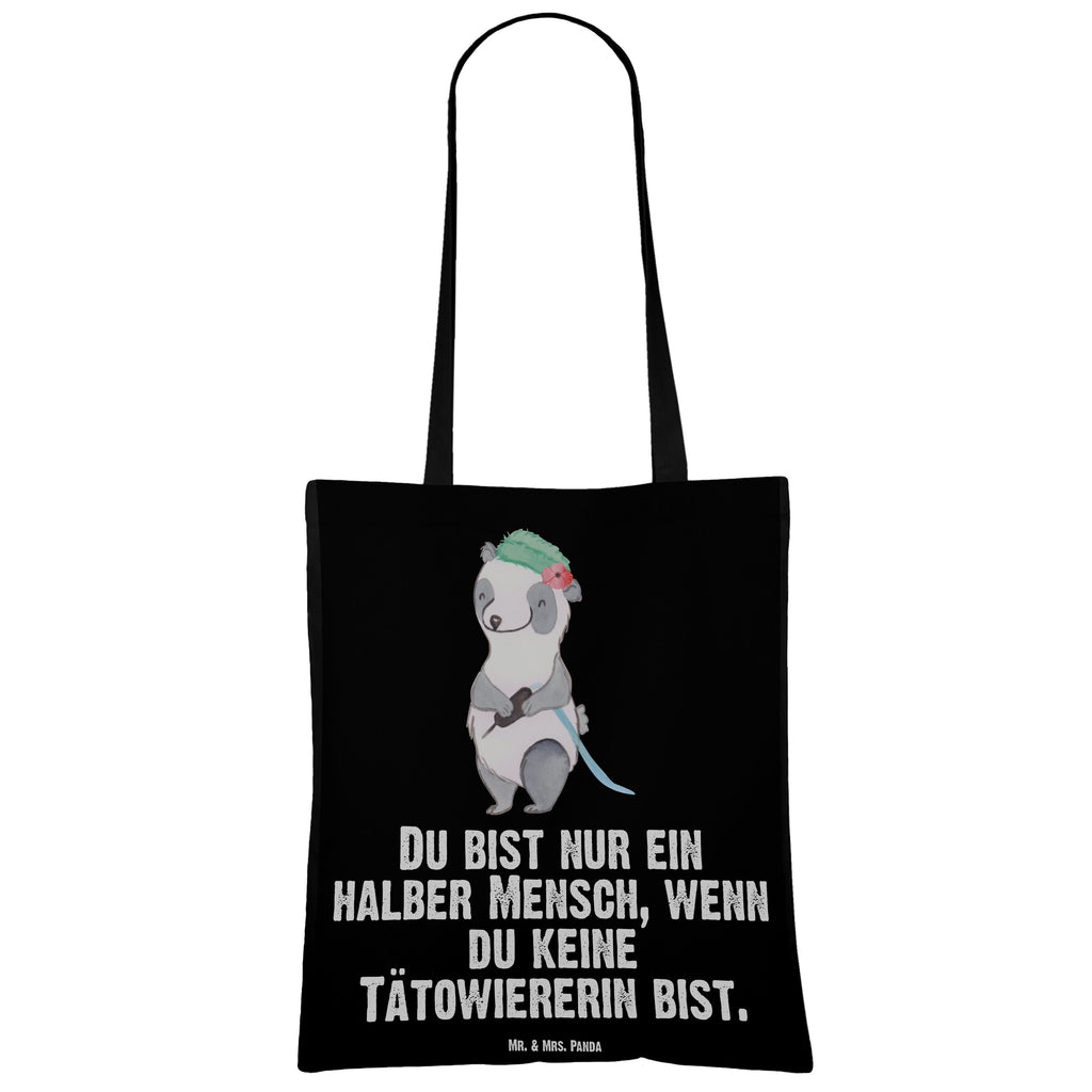 Tragetasche Tätowiererin mit Herz Beuteltasche, Beutel, Einkaufstasche, Jutebeutel, Stoffbeutel, Beruf, Ausbildung, Jubiläum, Abschied, Rente, Kollege, Kollegin, Geschenk, Schenken, Arbeitskollege, Mitarbeiter, Firma, Danke, Dankeschön