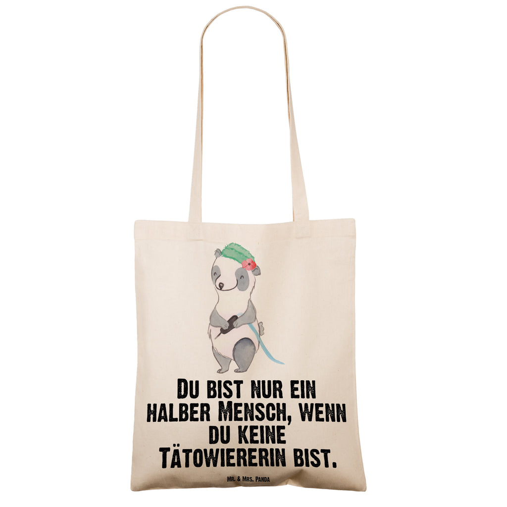 Tragetasche Tätowiererin mit Herz Beuteltasche, Beutel, Einkaufstasche, Jutebeutel, Stoffbeutel, Beruf, Ausbildung, Jubiläum, Abschied, Rente, Kollege, Kollegin, Geschenk, Schenken, Arbeitskollege, Mitarbeiter, Firma, Danke, Dankeschön