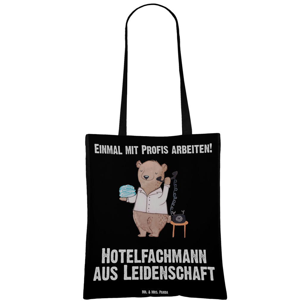 Tragetasche Hotelfachmann aus Leidenschaft Beuteltasche, Beutel, Einkaufstasche, Jutebeutel, Stoffbeutel, Beruf, Ausbildung, Jubiläum, Abschied, Rente, Kollege, Kollegin, Geschenk, Schenken, Arbeitskollege, Mitarbeiter, Firma, Danke, Dankeschön, Hotelfachmann, Hotelkaufmann, Hotelfachangestellter, Hotelier, Hoteleröffnung