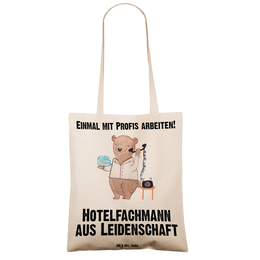 Tragetasche Hotelfachmann aus Leidenschaft Beuteltasche, Beutel, Einkaufstasche, Jutebeutel, Stoffbeutel, Beruf, Ausbildung, Jubiläum, Abschied, Rente, Kollege, Kollegin, Geschenk, Schenken, Arbeitskollege, Mitarbeiter, Firma, Danke, Dankeschön, Hotelfachmann, Hotelkaufmann, Hotelfachangestellter, Hotelier, Hoteleröffnung