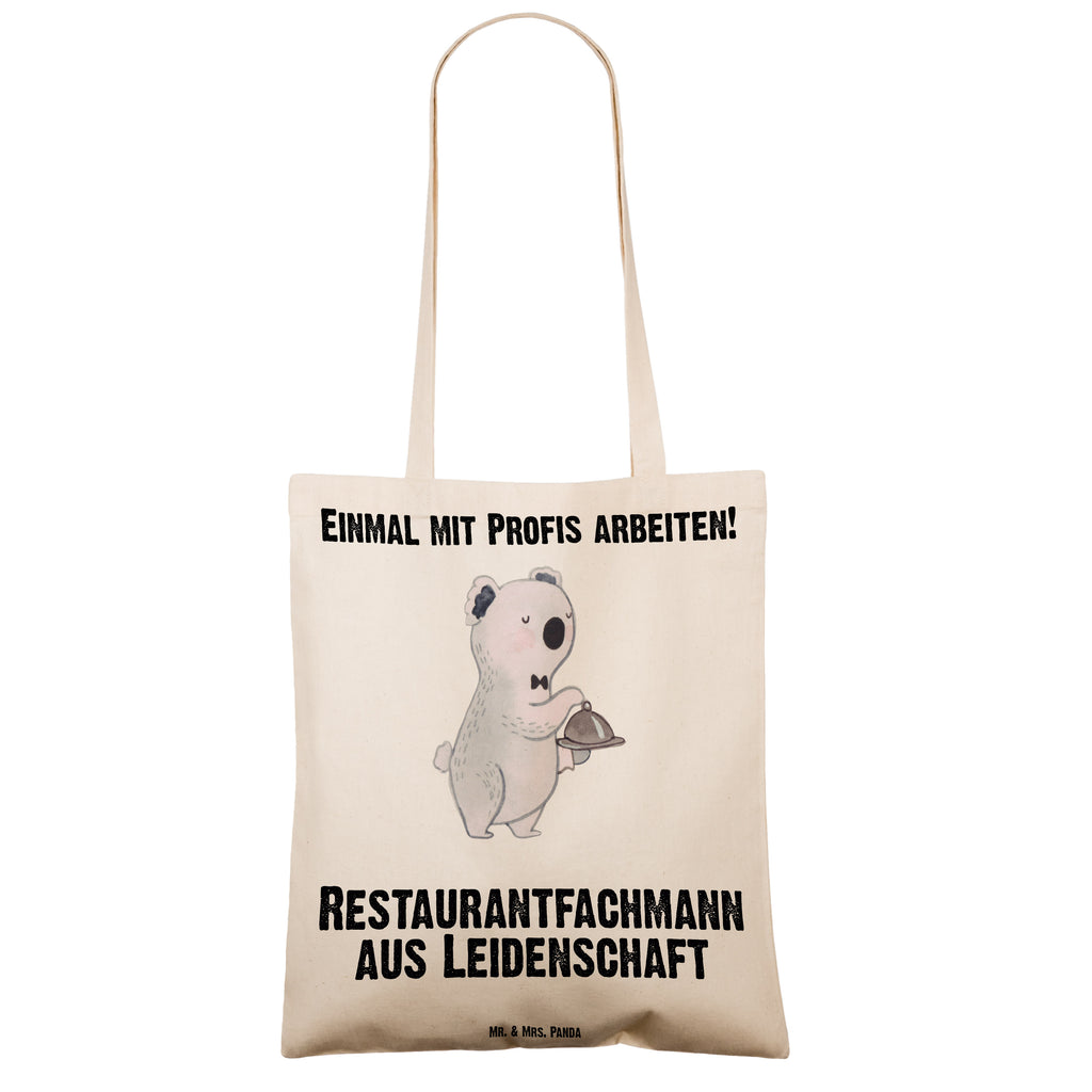 Tragetasche Restaurantfachmann aus Leidenschaft Beuteltasche, Beutel, Einkaufstasche, Jutebeutel, Stoffbeutel, Beruf, Ausbildung, Jubiläum, Abschied, Rente, Kollege, Kollegin, Geschenk, Schenken, Arbeitskollege, Mitarbeiter, Firma, Danke, Dankeschön
