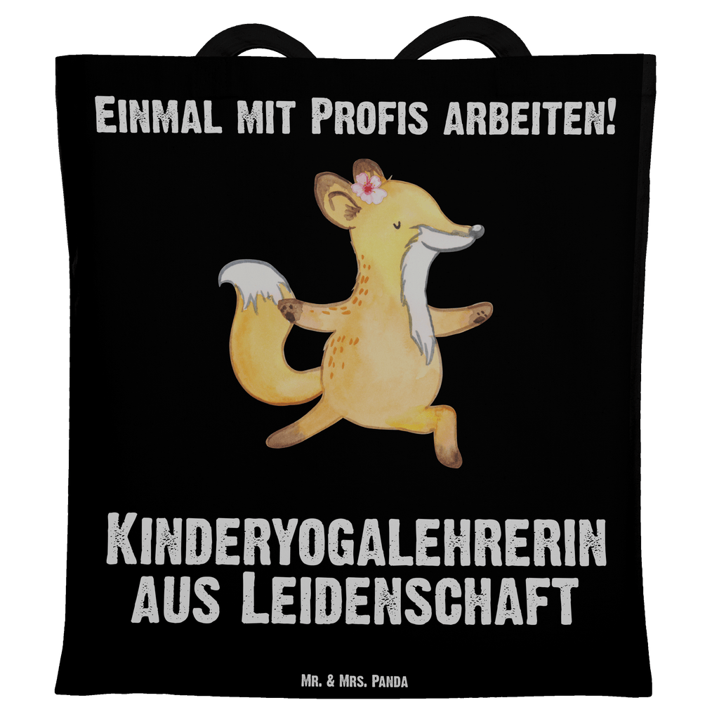 Tragetasche Kinderyogalehrerin aus Leidenschaft Beuteltasche, Beutel, Einkaufstasche, Jutebeutel, Stoffbeutel, Beruf, Ausbildung, Jubiläum, Abschied, Rente, Kollege, Kollegin, Geschenk, Schenken, Arbeitskollege, Mitarbeiter, Firma, Danke, Dankeschön