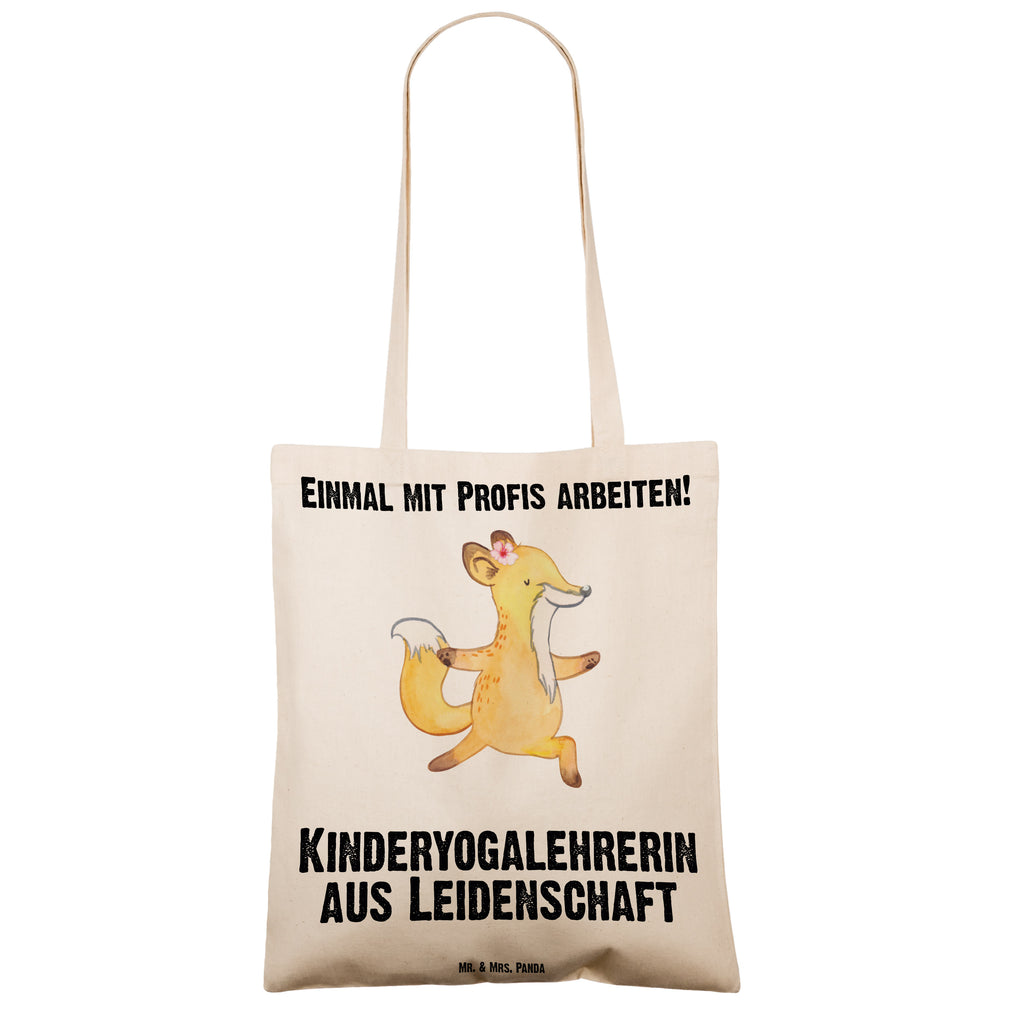 Tragetasche Kinderyogalehrerin aus Leidenschaft Beuteltasche, Beutel, Einkaufstasche, Jutebeutel, Stoffbeutel, Beruf, Ausbildung, Jubiläum, Abschied, Rente, Kollege, Kollegin, Geschenk, Schenken, Arbeitskollege, Mitarbeiter, Firma, Danke, Dankeschön