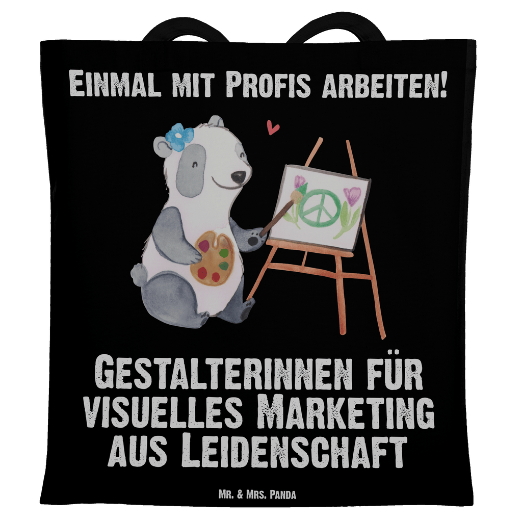Tragetasche Gestalterinnen für visuelles Marketing aus Leidenschaft Beuteltasche, Beutel, Einkaufstasche, Jutebeutel, Stoffbeutel, Beruf, Ausbildung, Jubiläum, Abschied, Rente, Kollege, Kollegin, Geschenk, Schenken, Arbeitskollege, Mitarbeiter, Firma, Danke, Dankeschön