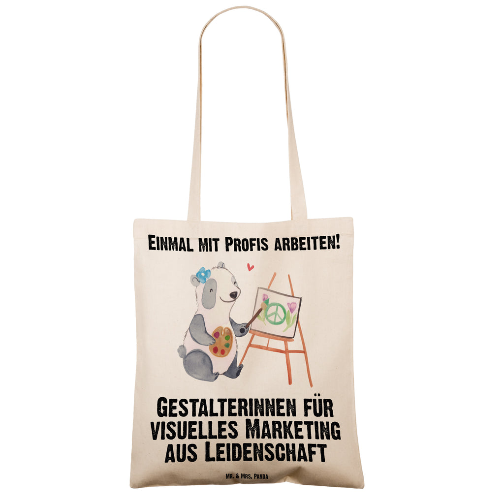 Tragetasche Gestalterinnen für visuelles Marketing aus Leidenschaft Beuteltasche, Beutel, Einkaufstasche, Jutebeutel, Stoffbeutel, Beruf, Ausbildung, Jubiläum, Abschied, Rente, Kollege, Kollegin, Geschenk, Schenken, Arbeitskollege, Mitarbeiter, Firma, Danke, Dankeschön