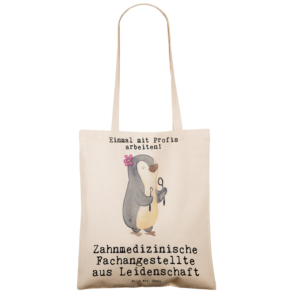 Tragetasche Zahnmedizinische Fachangestellte aus Leidenschaft Beuteltasche, Beutel, Einkaufstasche, Jutebeutel, Stoffbeutel, Beruf, Ausbildung, Jubiläum, Abschied, Rente, Kollege, Kollegin, Geschenk, Schenken, Arbeitskollege, Mitarbeiter, Firma, Danke, Dankeschön