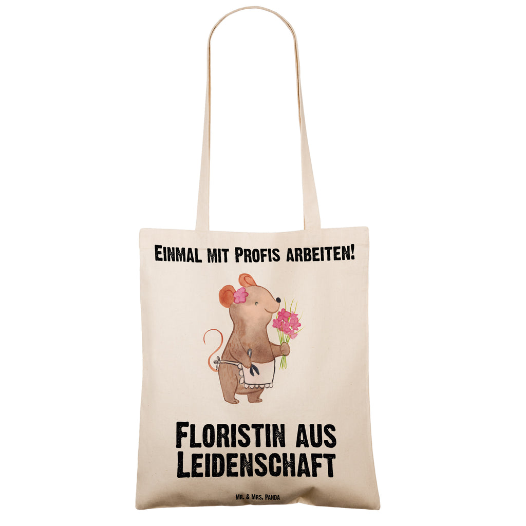 Tragetasche Floristin aus Leidenschaft Beuteltasche, Beutel, Einkaufstasche, Jutebeutel, Stoffbeutel, Beruf, Ausbildung, Jubiläum, Abschied, Rente, Kollege, Kollegin, Geschenk, Schenken, Arbeitskollege, Mitarbeiter, Firma, Danke, Dankeschön, Blumenhändlerin, Floristin, Blumenlanden, Blumenprofi