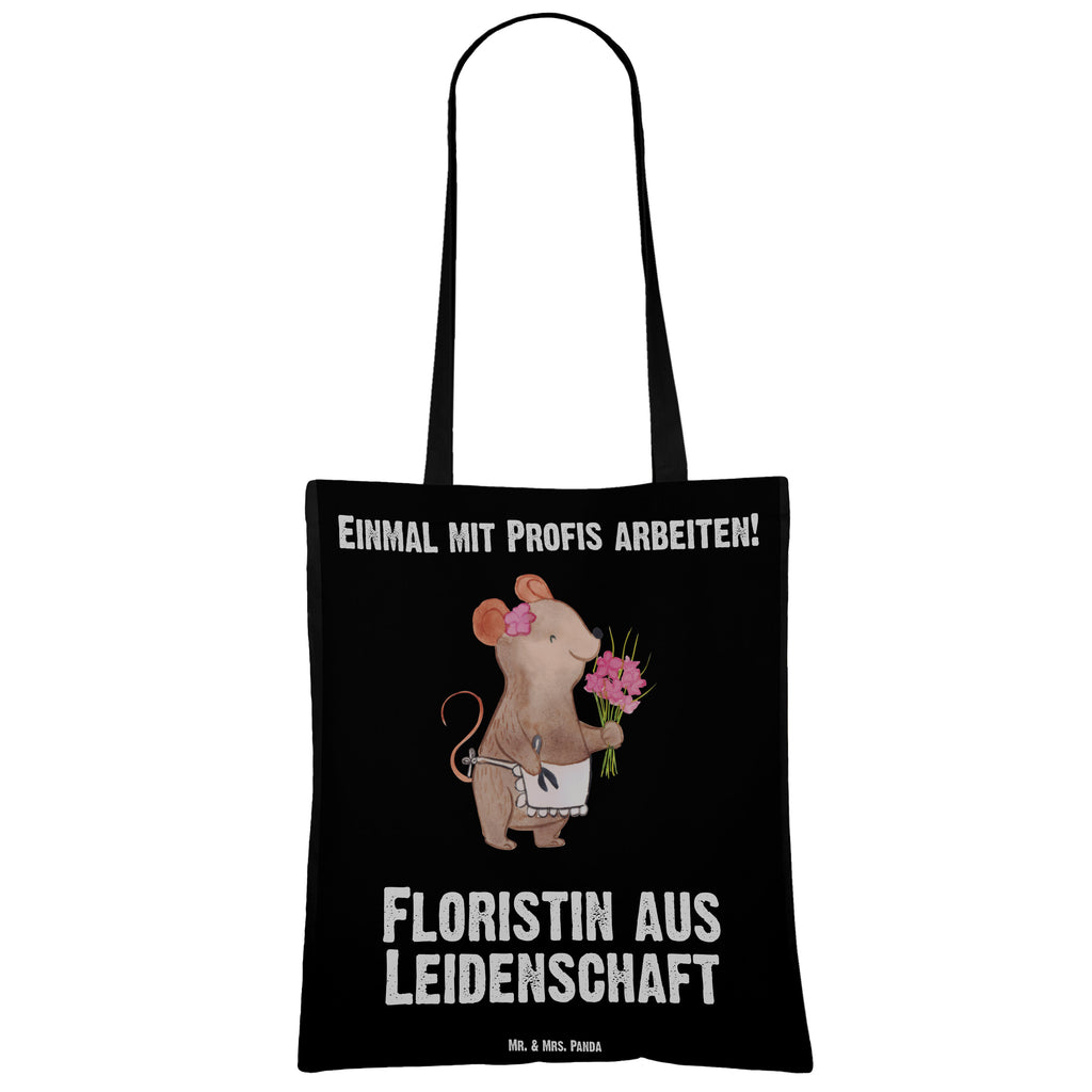 Tragetasche Floristin aus Leidenschaft Beuteltasche, Beutel, Einkaufstasche, Jutebeutel, Stoffbeutel, Beruf, Ausbildung, Jubiläum, Abschied, Rente, Kollege, Kollegin, Geschenk, Schenken, Arbeitskollege, Mitarbeiter, Firma, Danke, Dankeschön, Blumenhändlerin, Floristin, Blumenlanden, Blumenprofi
