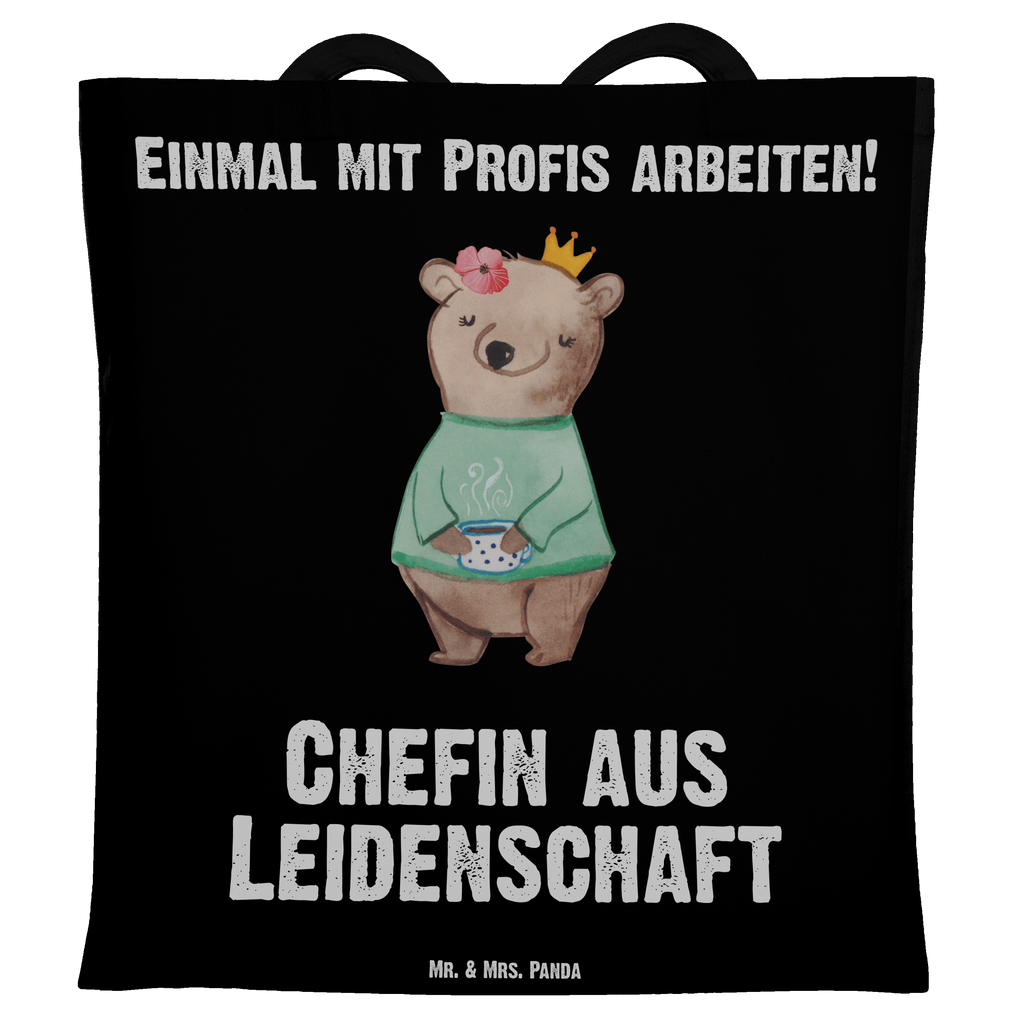 Tragetasche Chefin aus Leidenschaft Beuteltasche, Beutel, Einkaufstasche, Jutebeutel, Stoffbeutel, Beruf, Ausbildung, Jubiläum, Abschied, Rente, Kollege, Kollegin, Geschenk, Schenken, Arbeitskollege, Mitarbeiter, Firma, Danke, Dankeschön, CEO, Chefin, Führungskraft, Geschäftsinhaberin, Firmeninhaberin, Unternehmensinhaberin, Direktorin, Leiterin
