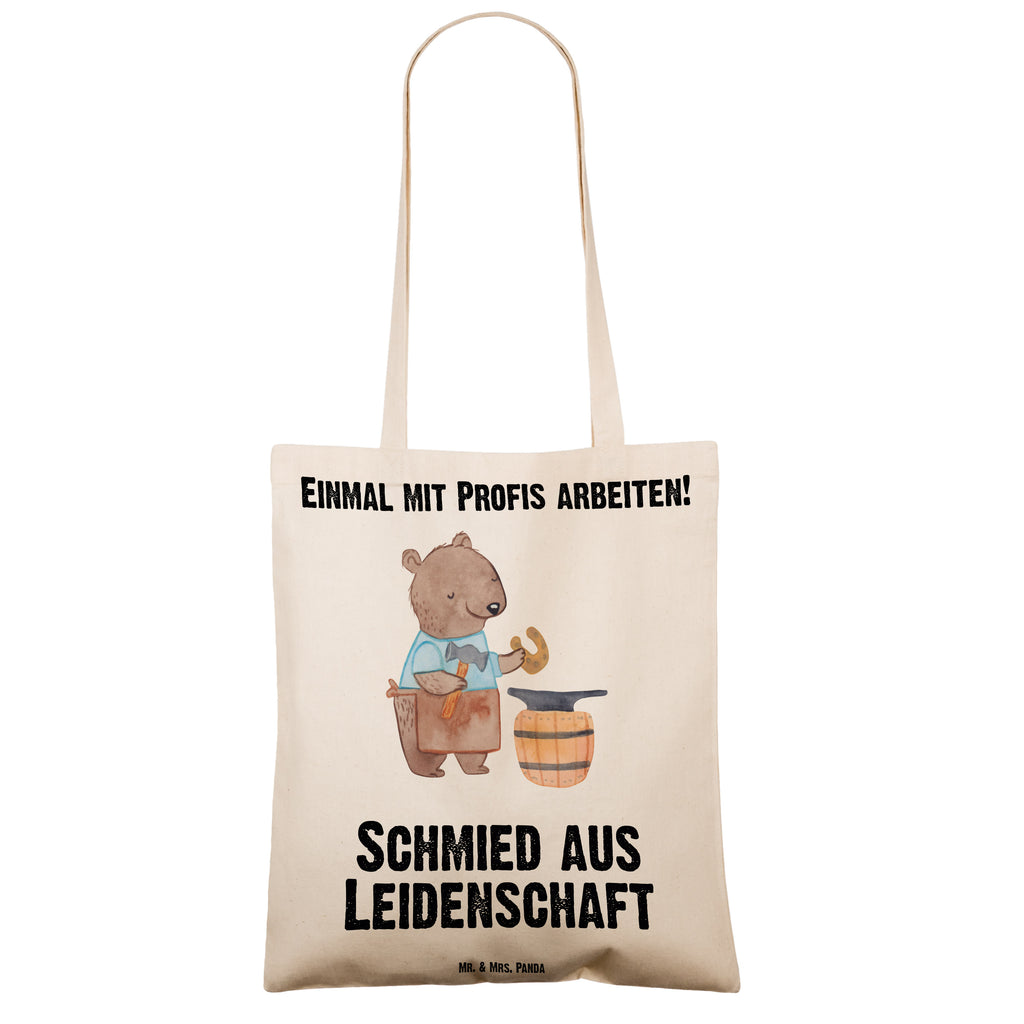 Tragetasche Schmied aus Leidenschaft Beuteltasche, Beutel, Einkaufstasche, Jutebeutel, Stoffbeutel, Beruf, Ausbildung, Jubiläum, Abschied, Rente, Kollege, Kollegin, Geschenk, Schenken, Arbeitskollege, Mitarbeiter, Firma, Danke, Dankeschön