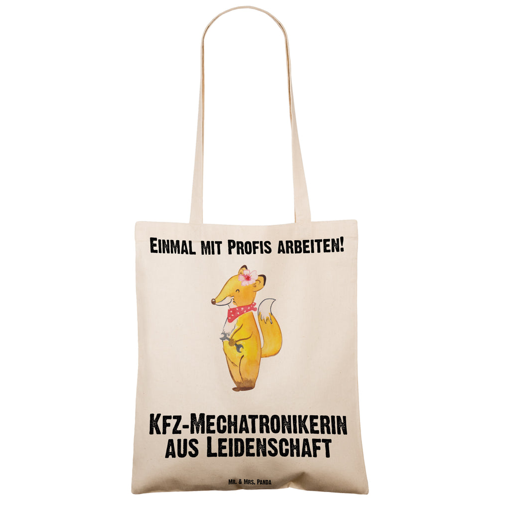 Tragetasche Kfz-Mechatronikerin aus Leidenschaft Beuteltasche, Beutel, Einkaufstasche, Jutebeutel, Stoffbeutel, Beruf, Ausbildung, Jubiläum, Abschied, Rente, Kollege, Kollegin, Geschenk, Schenken, Arbeitskollege, Mitarbeiter, Firma, Danke, Dankeschön, Kfz-Mechatronikerin, Kraftfahrzeugmechanikerin, Meisterin, Gesellenprüfung