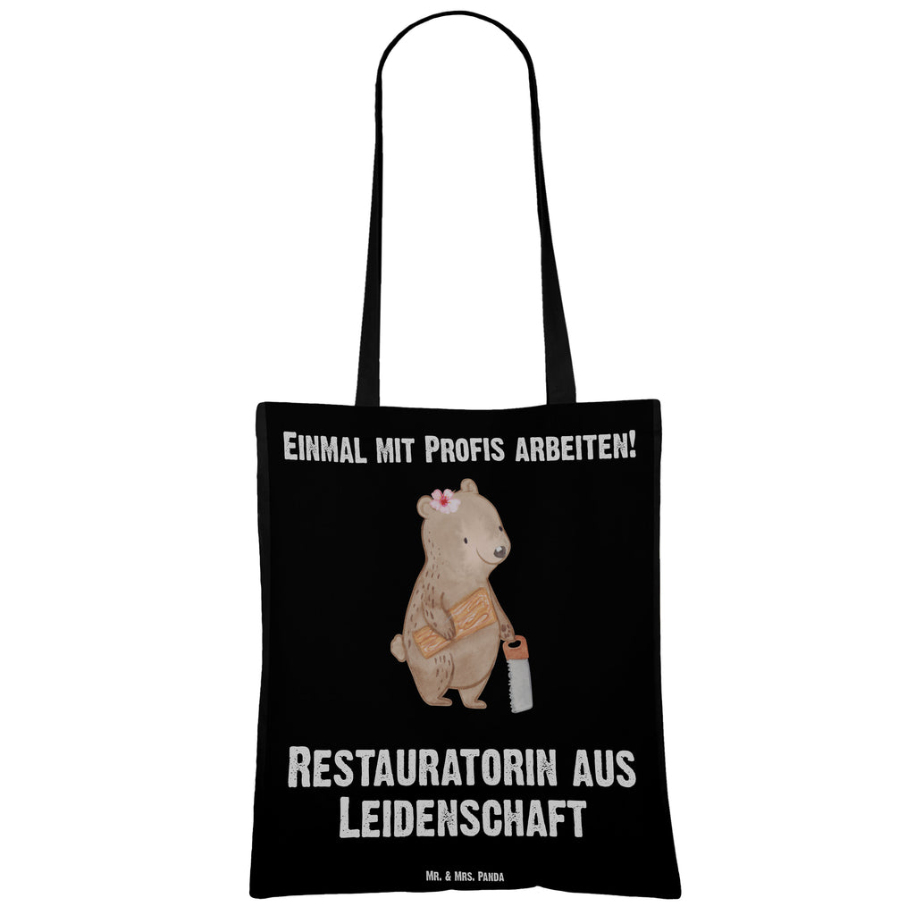 Tragetasche Restauratorin aus Leidenschaft Beuteltasche, Beutel, Einkaufstasche, Jutebeutel, Stoffbeutel, Beruf, Ausbildung, Jubiläum, Abschied, Rente, Kollege, Kollegin, Geschenk, Schenken, Arbeitskollege, Mitarbeiter, Firma, Danke, Dankeschön