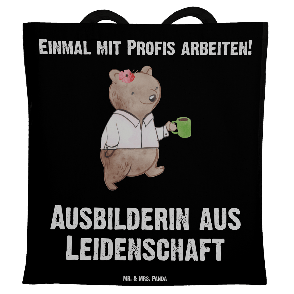 Tragetasche Ausbilderin aus Leidenschaft Beuteltasche, Beutel, Einkaufstasche, Jutebeutel, Stoffbeutel, Beruf, Ausbildung, Jubiläum, Abschied, Rente, Kollege, Kollegin, Geschenk, Schenken, Arbeitskollege, Mitarbeiter, Firma, Danke, Dankeschön, Ausbilderin, Tutorin, Ausbilderprüfung