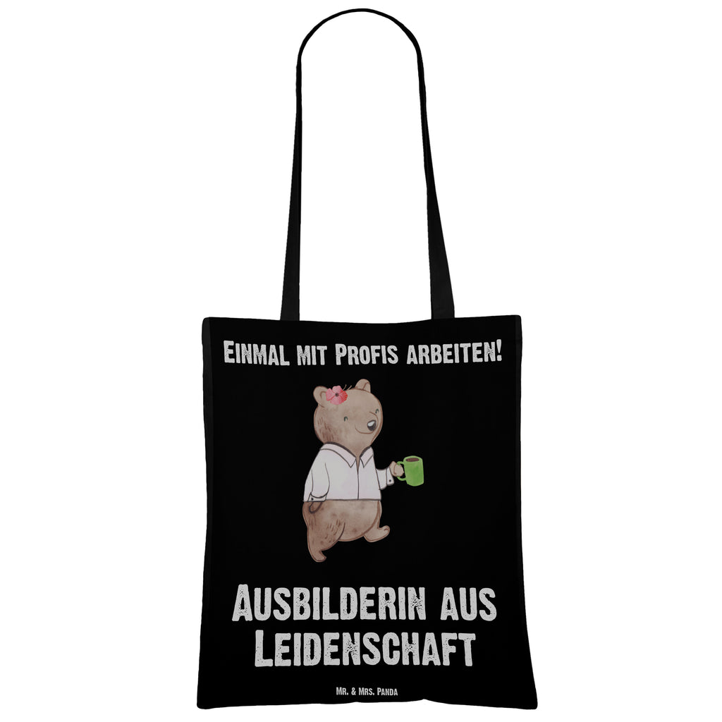 Tragetasche Ausbilderin aus Leidenschaft Beuteltasche, Beutel, Einkaufstasche, Jutebeutel, Stoffbeutel, Beruf, Ausbildung, Jubiläum, Abschied, Rente, Kollege, Kollegin, Geschenk, Schenken, Arbeitskollege, Mitarbeiter, Firma, Danke, Dankeschön, Ausbilderin, Tutorin, Ausbilderprüfung