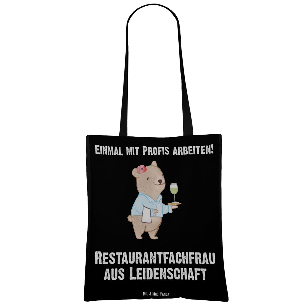 Tragetasche Restaurantfachfrau aus Leidenschaft Beuteltasche, Beutel, Einkaufstasche, Jutebeutel, Stoffbeutel, Beruf, Ausbildung, Jubiläum, Abschied, Rente, Kollege, Kollegin, Geschenk, Schenken, Arbeitskollege, Mitarbeiter, Firma, Danke, Dankeschön