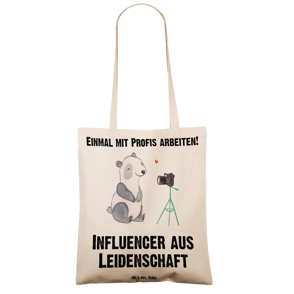 Tragetasche Influencer aus Leidenschaft Beuteltasche, Beutel, Einkaufstasche, Jutebeutel, Stoffbeutel, Beruf, Ausbildung, Jubiläum, Abschied, Rente, Kollege, Kollegin, Geschenk, Schenken, Arbeitskollege, Mitarbeiter, Firma, Danke, Dankeschön