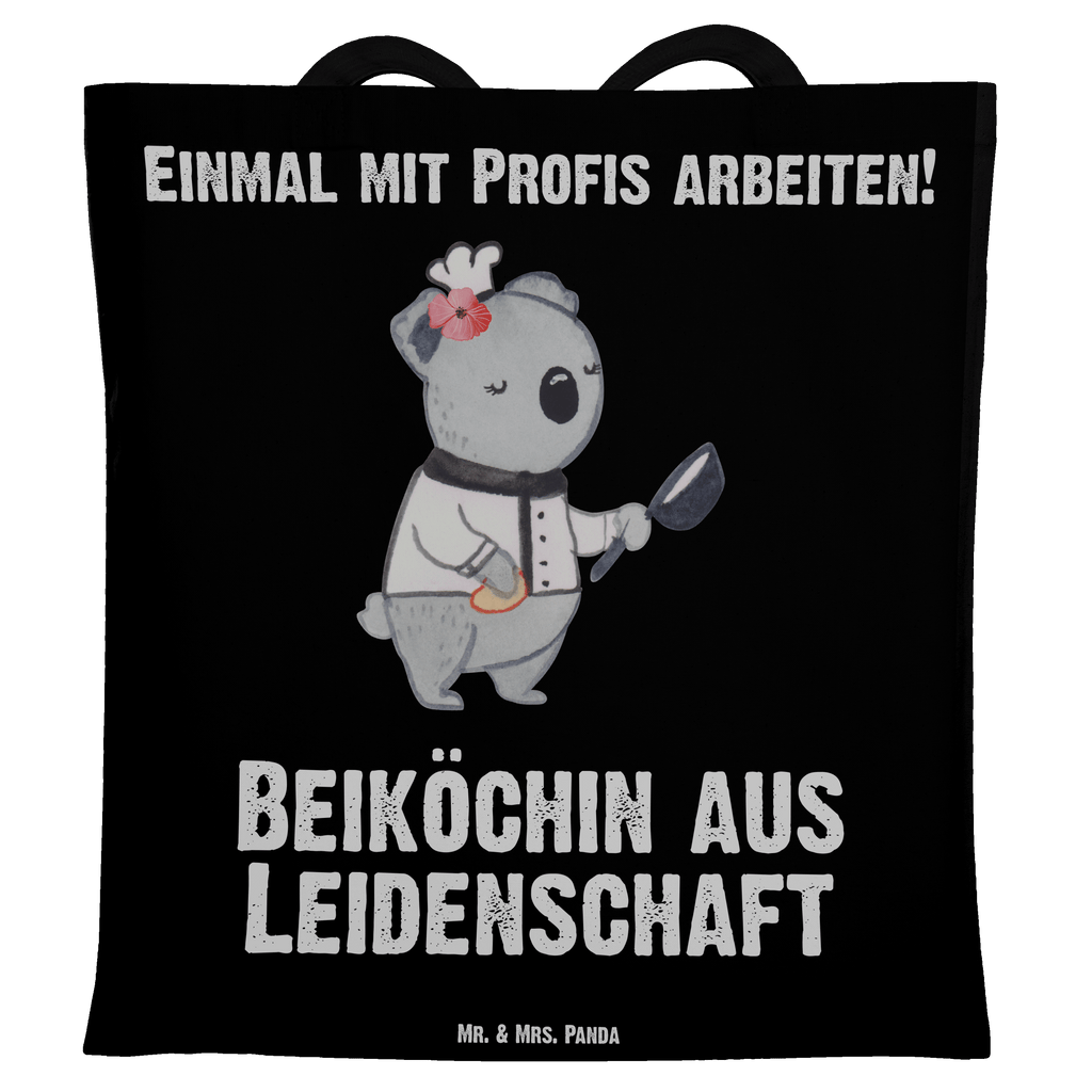 Tragetasche Beiköchin aus Leidenschaft Beuteltasche, Beutel, Einkaufstasche, Jutebeutel, Stoffbeutel, Beruf, Ausbildung, Jubiläum, Abschied, Rente, Kollege, Kollegin, Geschenk, Schenken, Arbeitskollege, Mitarbeiter, Firma, Danke, Dankeschön, Beiköchin, Spülhilfe, Hilfsköchin, Jungkoch, Küchenhilfe, Gastronomie, Restaurant, Köchin