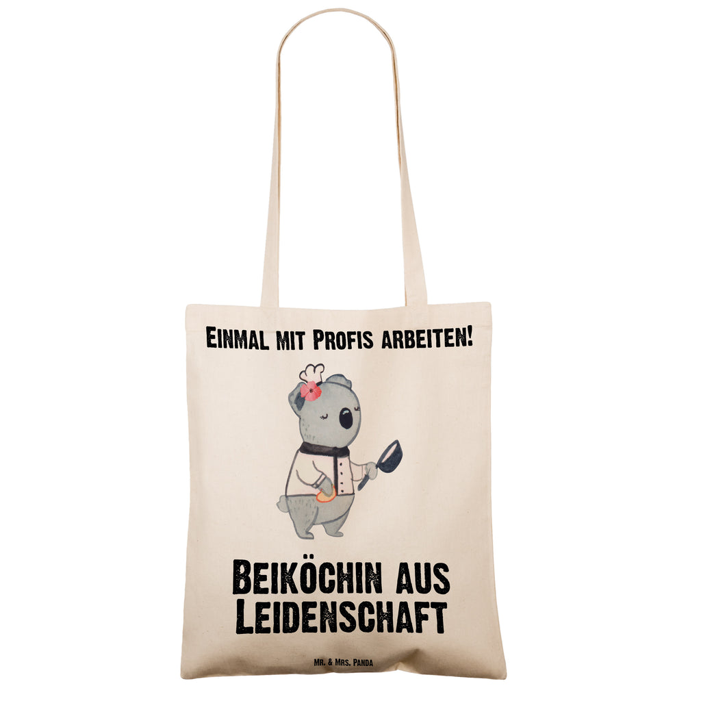 Tragetasche Beiköchin aus Leidenschaft Beuteltasche, Beutel, Einkaufstasche, Jutebeutel, Stoffbeutel, Beruf, Ausbildung, Jubiläum, Abschied, Rente, Kollege, Kollegin, Geschenk, Schenken, Arbeitskollege, Mitarbeiter, Firma, Danke, Dankeschön, Beiköchin, Spülhilfe, Hilfsköchin, Jungkoch, Küchenhilfe, Gastronomie, Restaurant, Köchin