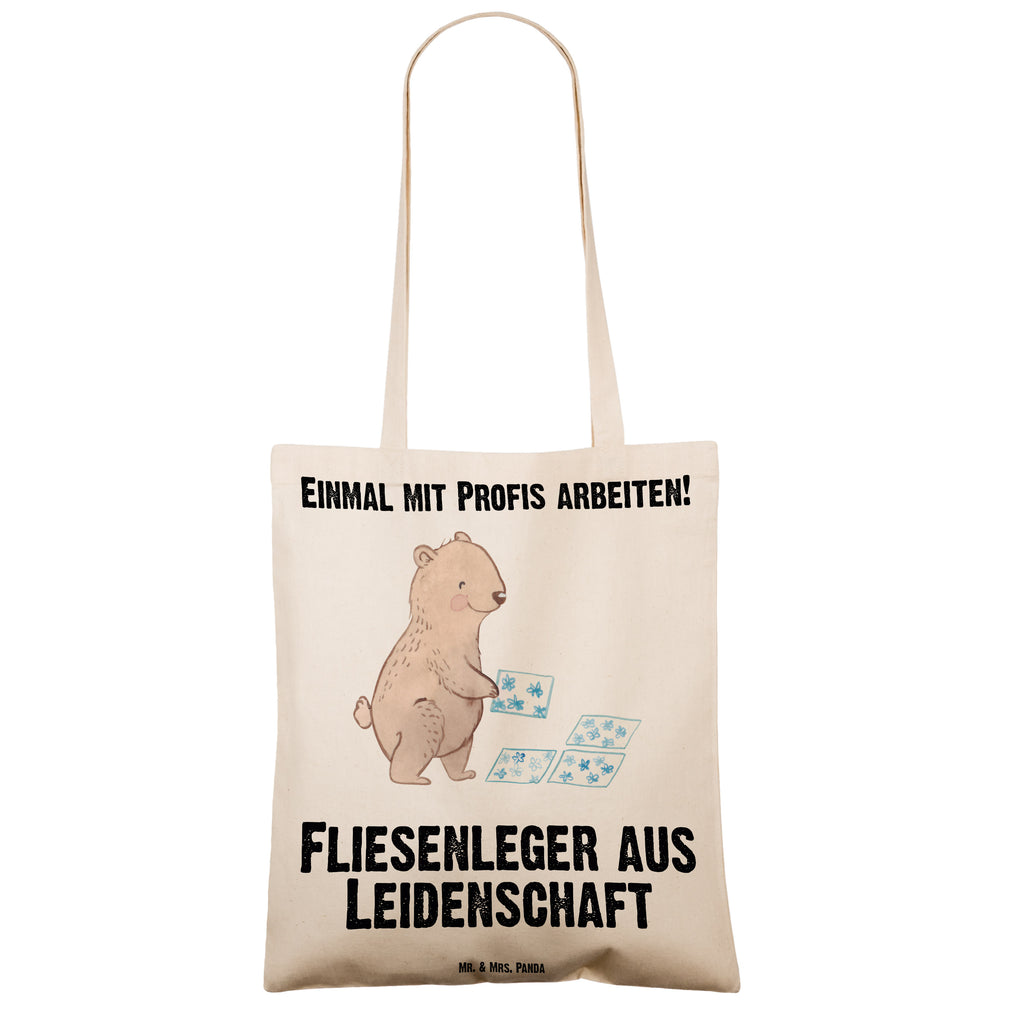 Tragetasche Fliesenleger aus Leidenschaft Beuteltasche, Beutel, Einkaufstasche, Jutebeutel, Stoffbeutel, Beruf, Ausbildung, Jubiläum, Abschied, Rente, Kollege, Kollegin, Geschenk, Schenken, Arbeitskollege, Mitarbeiter, Firma, Danke, Dankeschön, Fliesenleger, Gesellenprüfung, Fliesenlegermeister, Fliesenlegerbetrieb, Fliesenfachhandel, Handwerk