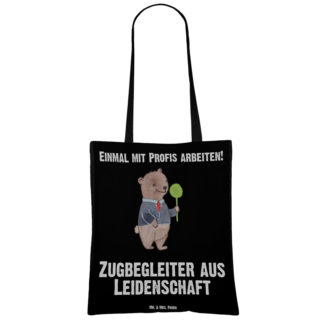 Tragetasche Zugbegleiter aus Leidenschaft  Beuteltasche, Beutel, Einkaufstasche, Jutebeutel, Stoffbeutel   Beruf, Ausbildung, Jubiläum, Abschied, Rente, Kollege, Kollegin, Geschenk, Schenken, Arbeitskollege, Mitarbeiter, Firma, Danke, Dankeschön