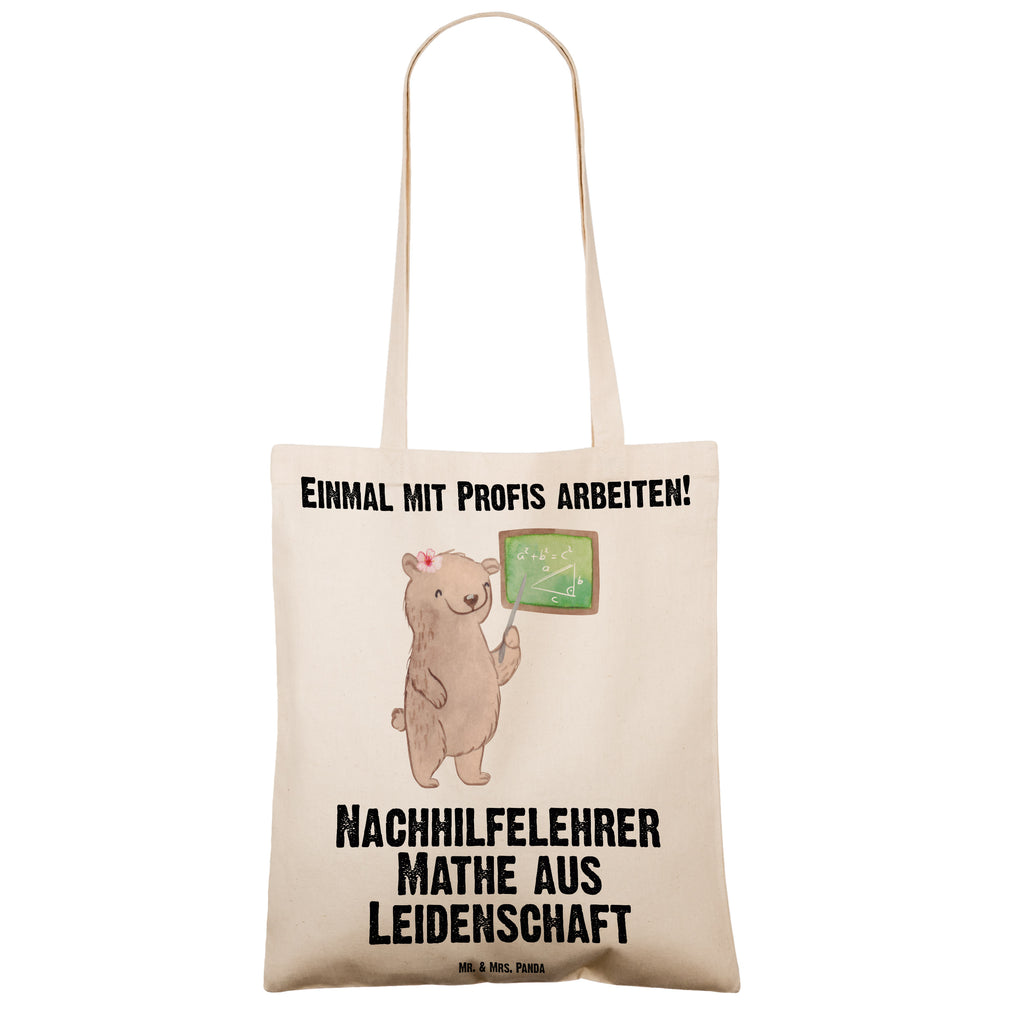 Tragetasche Nachhilfelehrer Mathe aus Leidenschaft Beuteltasche, Beutel, Einkaufstasche, Jutebeutel, Stoffbeutel, Beruf, Ausbildung, Jubiläum, Abschied, Rente, Kollege, Kollegin, Geschenk, Schenken, Arbeitskollege, Mitarbeiter, Firma, Danke, Dankeschön, Mathematik Nachhilfelehrer, Mathe Nachhilfe, Nachhilfeunterrricht