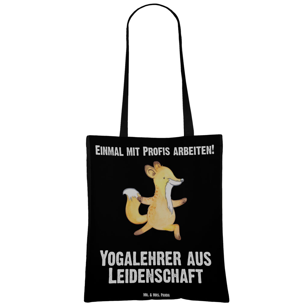 Tragetasche Yogalehrer aus Leidenschaft Beuteltasche, Beutel, Einkaufstasche, Jutebeutel, Stoffbeutel, Beruf, Ausbildung, Jubiläum, Abschied, Rente, Kollege, Kollegin, Geschenk, Schenken, Arbeitskollege, Mitarbeiter, Firma, Danke, Dankeschön