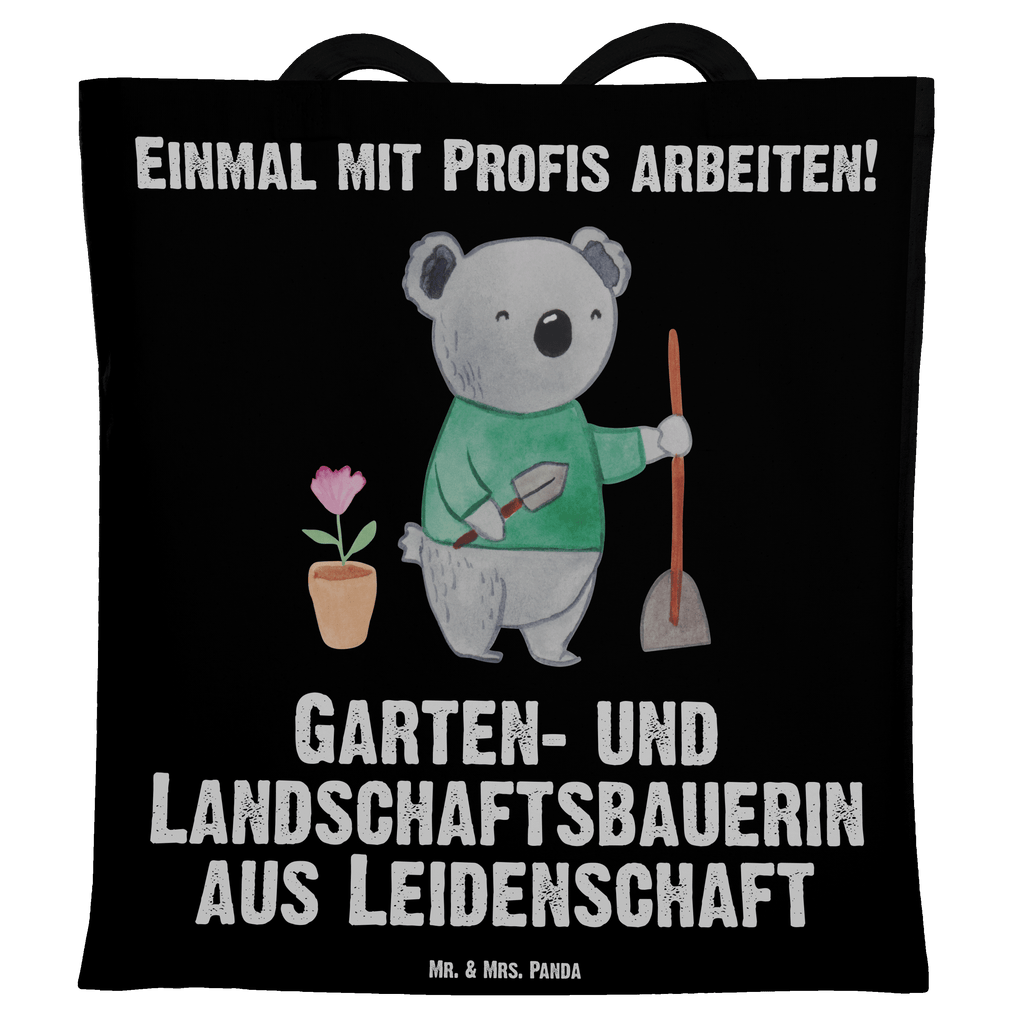 Tragetasche Garten- und Landschaftsbauerin aus Leidenschaft Beuteltasche, Beutel, Einkaufstasche, Jutebeutel, Stoffbeutel, Beruf, Ausbildung, Jubiläum, Abschied, Rente, Kollege, Kollegin, Geschenk, Schenken, Arbeitskollege, Mitarbeiter, Firma, Danke, Dankeschön, Gärtnerin, Gartenplaner, Gärtnerei, Gartenbau, Hobbygärtnerin, Garten- und Landschaftsbauerin