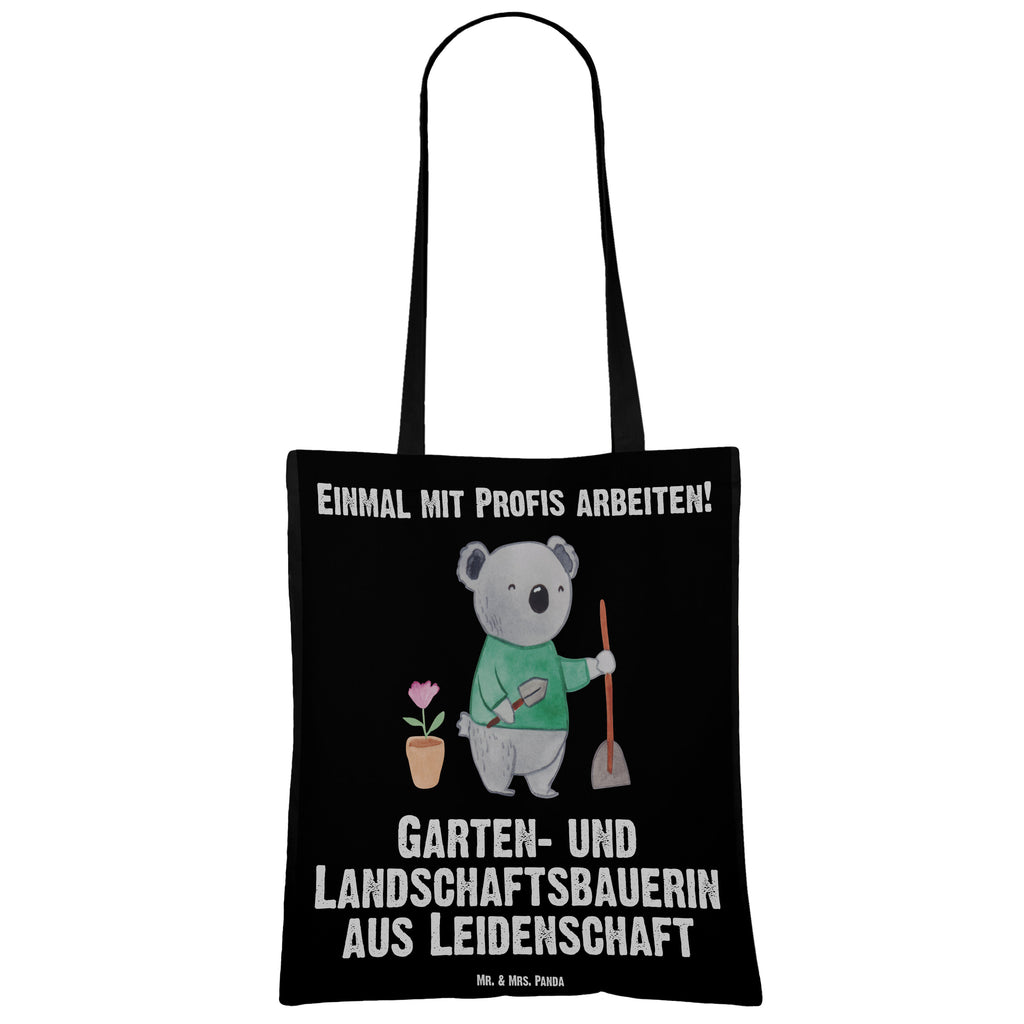 Tragetasche Garten- und Landschaftsbauerin aus Leidenschaft Beuteltasche, Beutel, Einkaufstasche, Jutebeutel, Stoffbeutel, Beruf, Ausbildung, Jubiläum, Abschied, Rente, Kollege, Kollegin, Geschenk, Schenken, Arbeitskollege, Mitarbeiter, Firma, Danke, Dankeschön, Gärtnerin, Gartenplaner, Gärtnerei, Gartenbau, Hobbygärtnerin, Garten- und Landschaftsbauerin