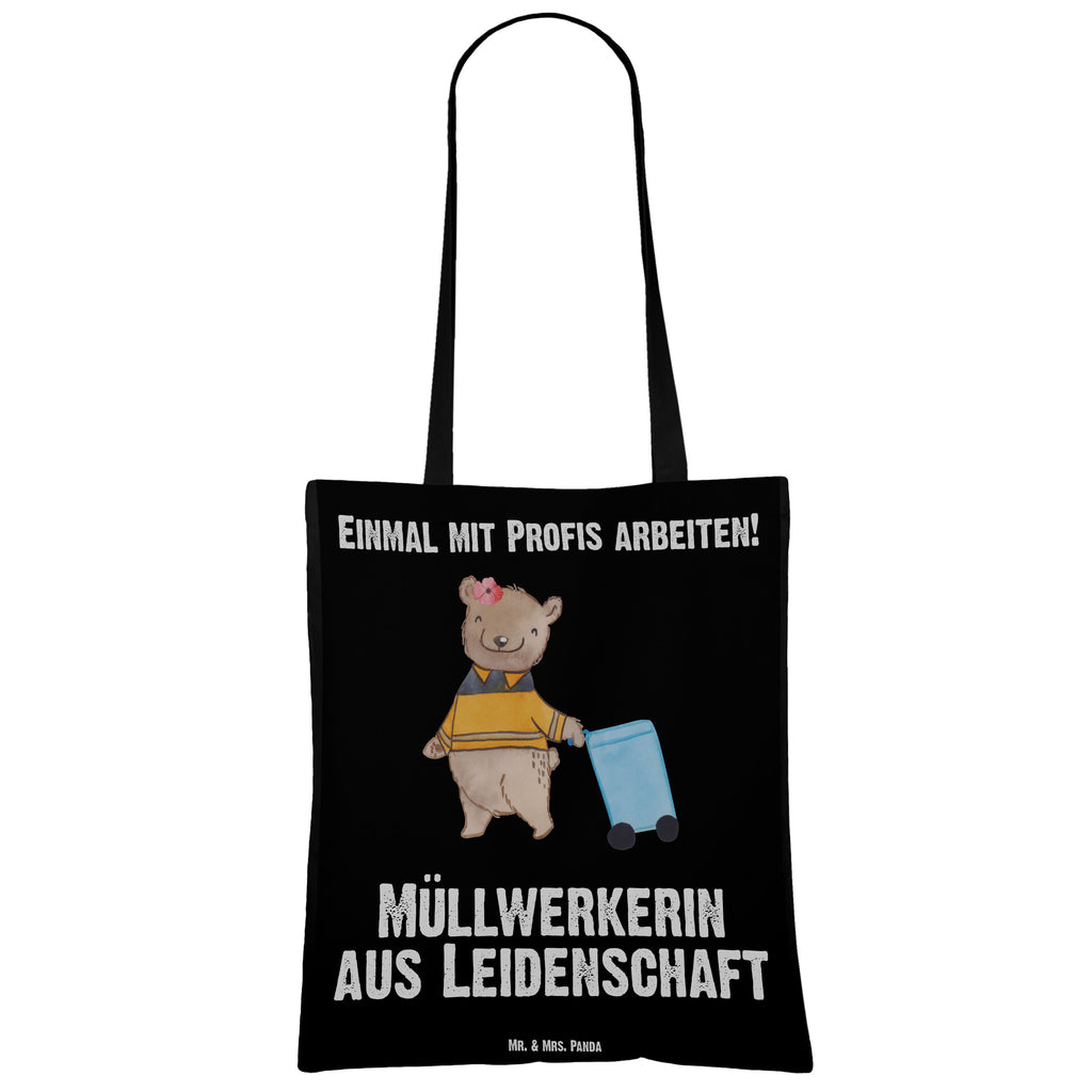 Tragetasche Müllwerkerin aus Leidenschaft Beuteltasche, Beutel, Einkaufstasche, Jutebeutel, Stoffbeutel, Beruf, Ausbildung, Jubiläum, Abschied, Rente, Kollege, Kollegin, Geschenk, Schenken, Arbeitskollege, Mitarbeiter, Firma, Danke, Dankeschön, Müllwerkerin, Fachkraft Kreislauf- und Abfallwirtschaft, Müllentsorgerin, Kehrichtfrau, Müllfrau, Müllfahreriin