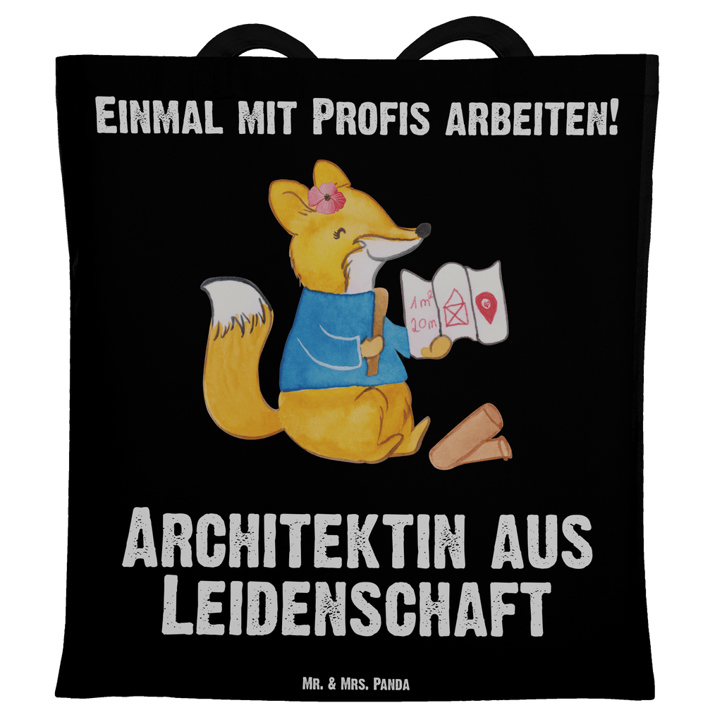 Tragetasche Architektin aus Leidenschaft Beuteltasche, Beutel, Einkaufstasche, Jutebeutel, Stoffbeutel, Beruf, Ausbildung, Jubiläum, Abschied, Rente, Kollege, Kollegin, Geschenk, Schenken, Arbeitskollege, Mitarbeiter, Firma, Danke, Dankeschön, Architektin, Innenarchitektin, Architekturbüro