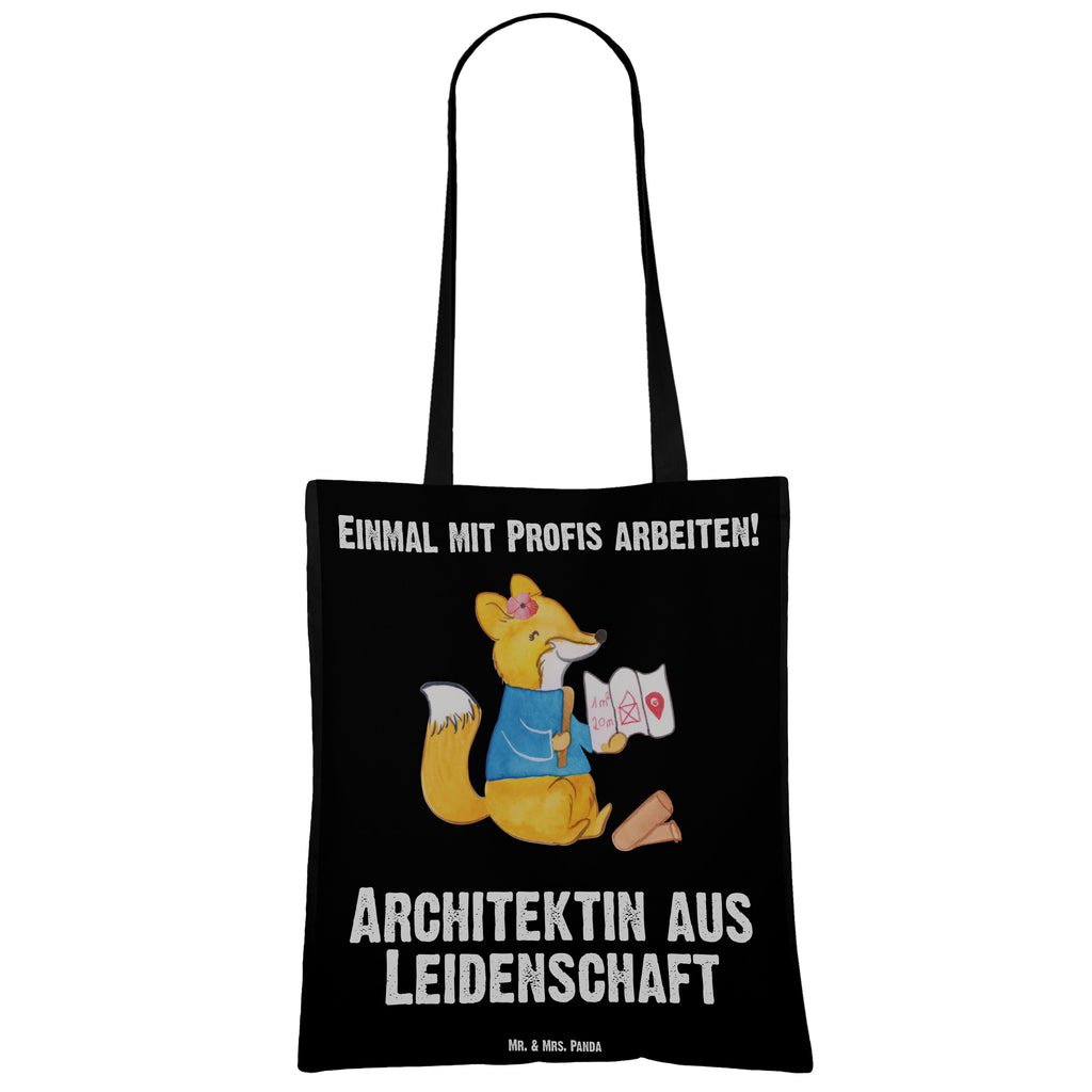 Tragetasche Architektin aus Leidenschaft Beuteltasche, Beutel, Einkaufstasche, Jutebeutel, Stoffbeutel, Beruf, Ausbildung, Jubiläum, Abschied, Rente, Kollege, Kollegin, Geschenk, Schenken, Arbeitskollege, Mitarbeiter, Firma, Danke, Dankeschön, Architektin, Innenarchitektin, Architekturbüro